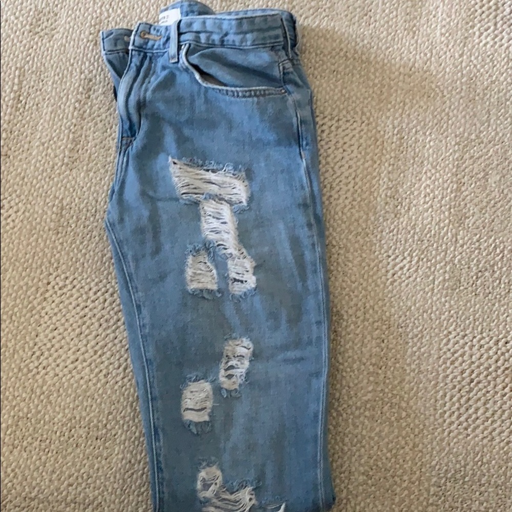 Ripped boyfriend jeans